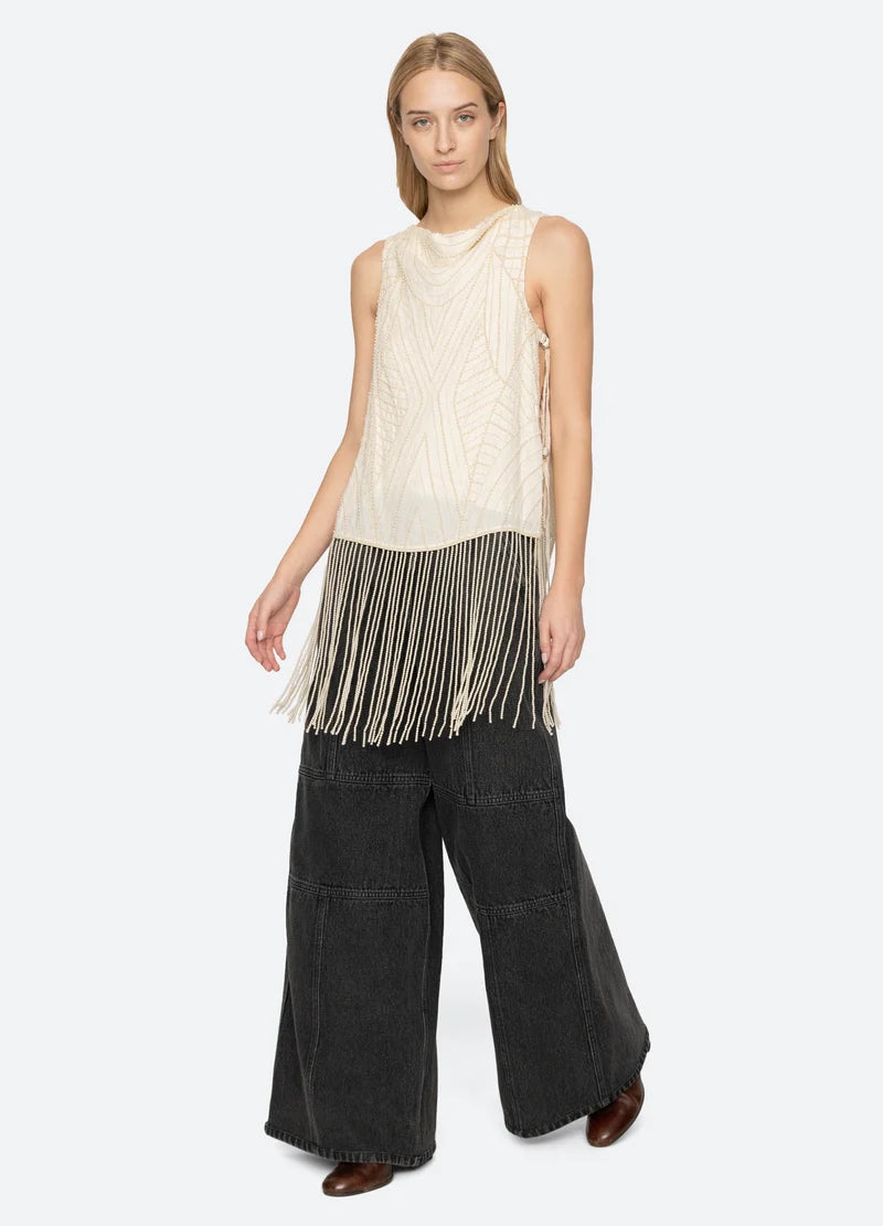 SEA NY Carlotta Fringe Top