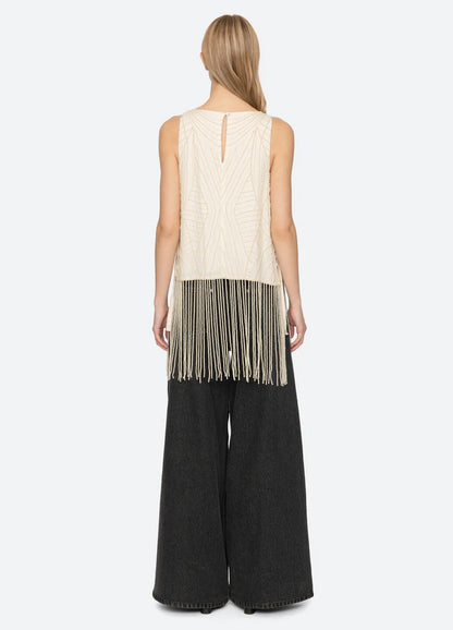 SEA NY Carlotta Fringe Top