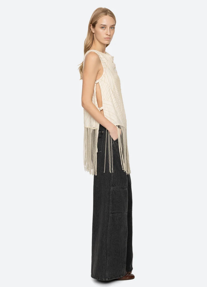 SEA NY Carlotta Fringe Top