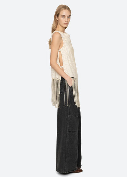 SEA NY Carlotta Fringe Top