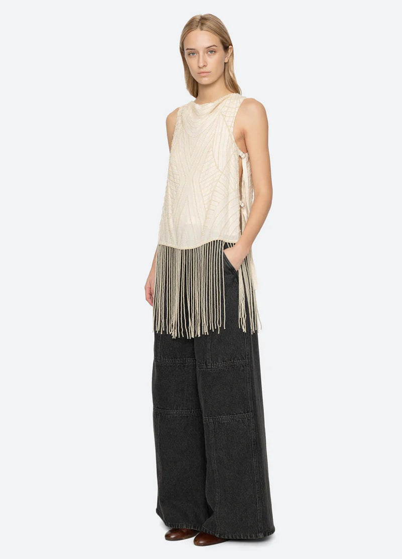 SEA NY Carlotta Fringe Top