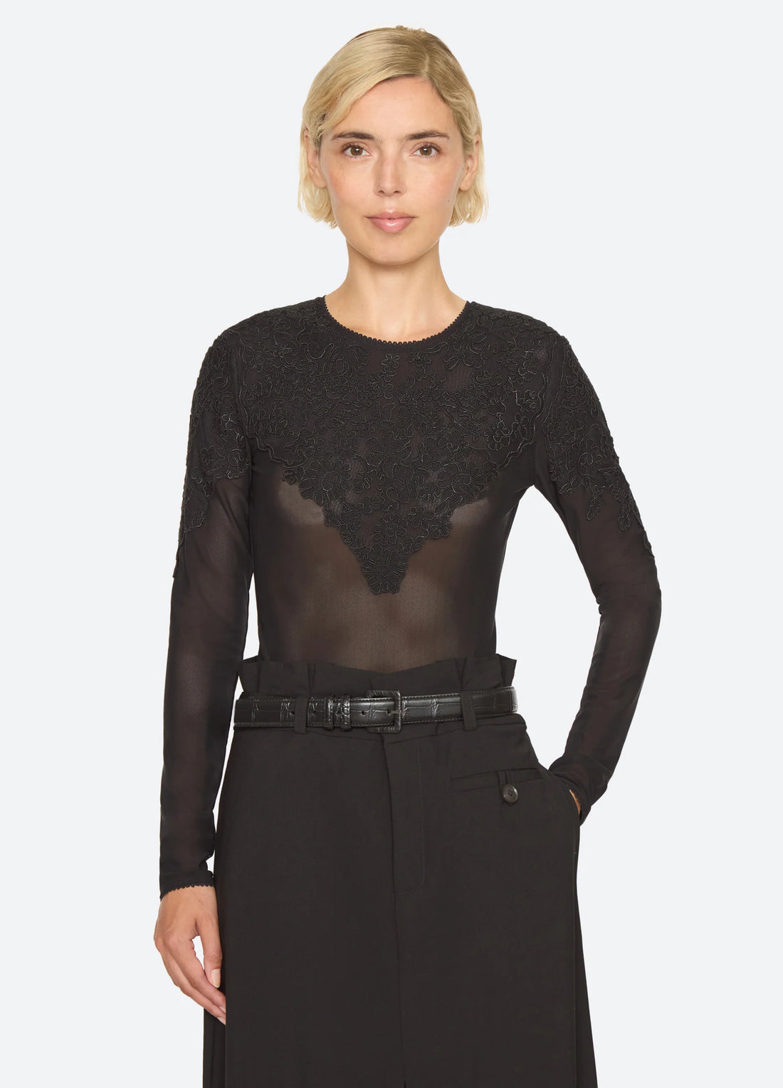 SEA NY Kirra Lace Bodysuit