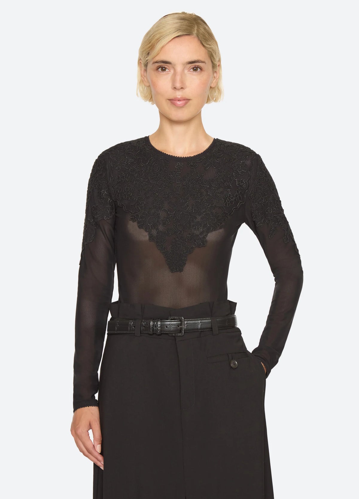 SEA NY Kirra Lace Bodysuit