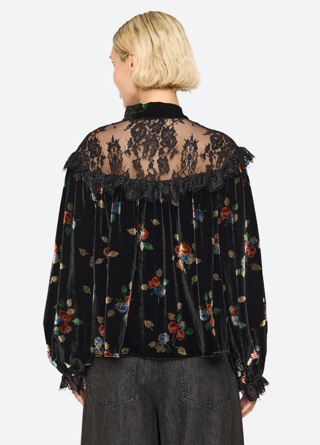 SEA NY Leda Tie Neck Top