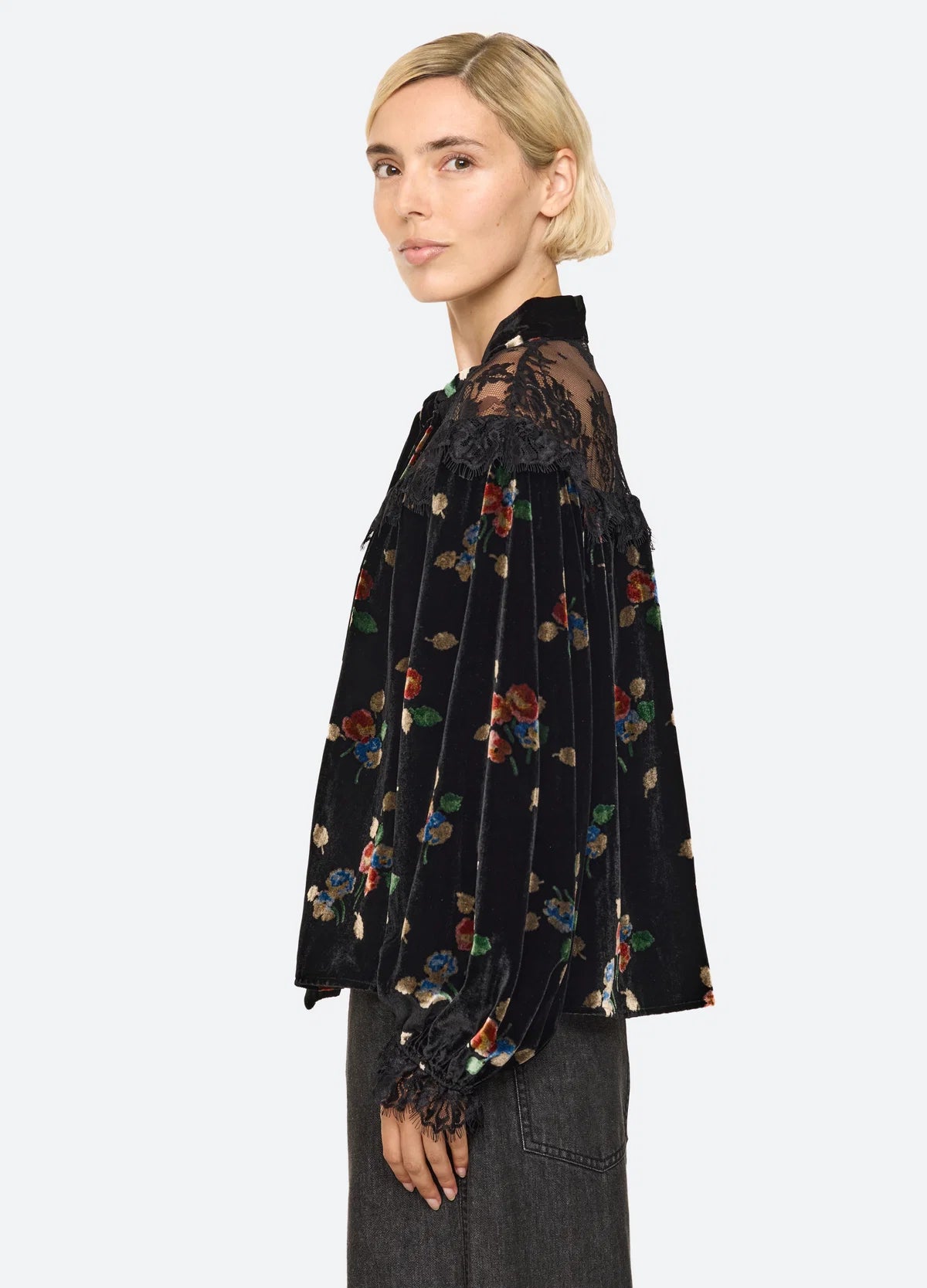 SEA NY Leda Tie Neck Top
