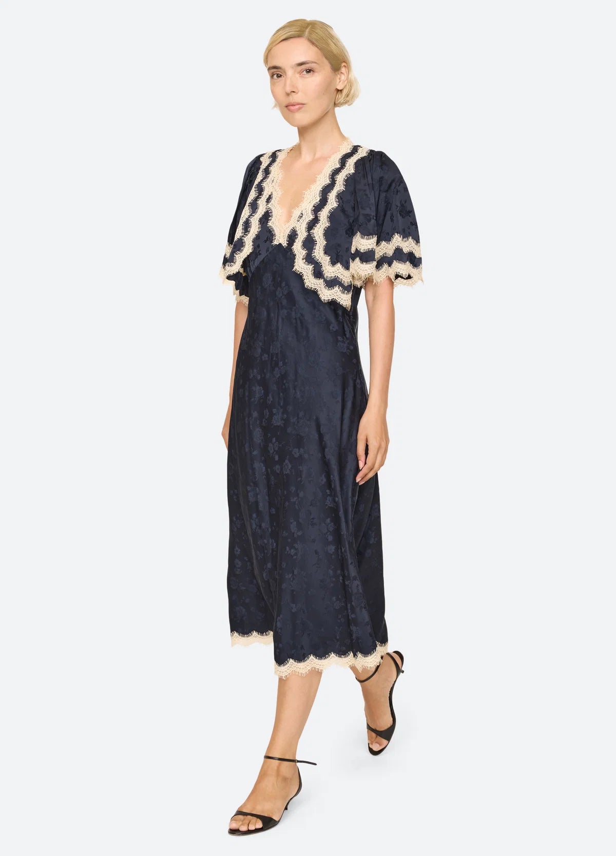 SEA NY Shay Lace Cape Dress