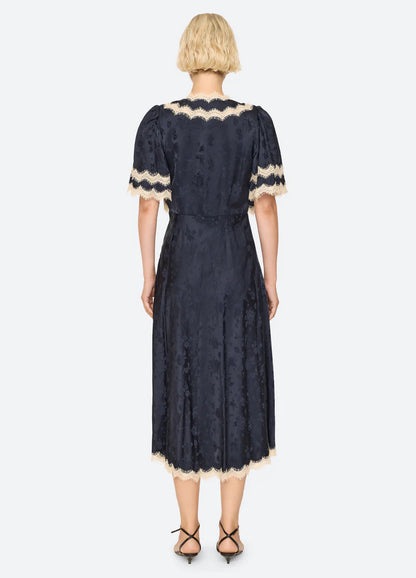 SEA NY Shay Lace Cape Dress