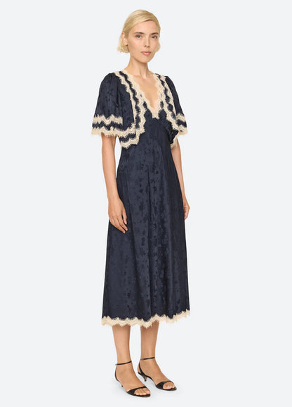 SEA NY Shay Lace Cape Dress