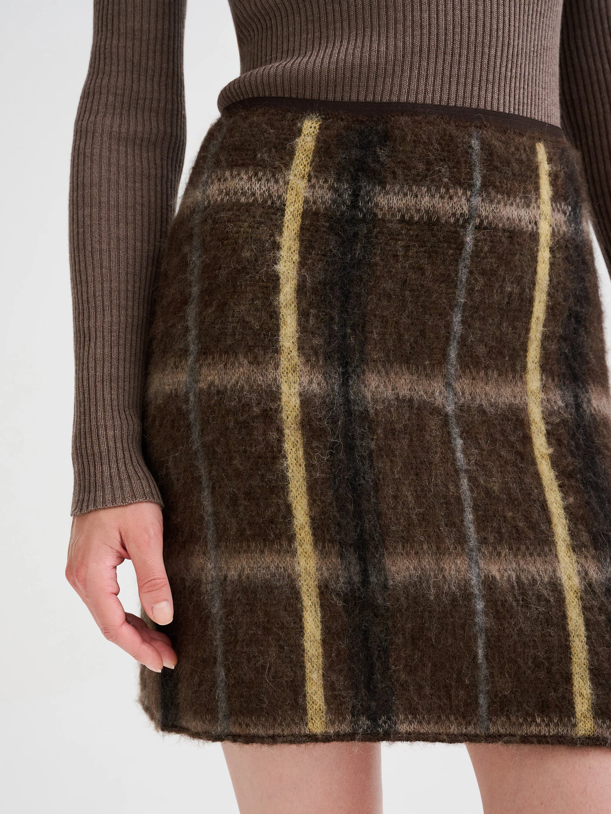 Roberto Collina Checked Mini Skirt