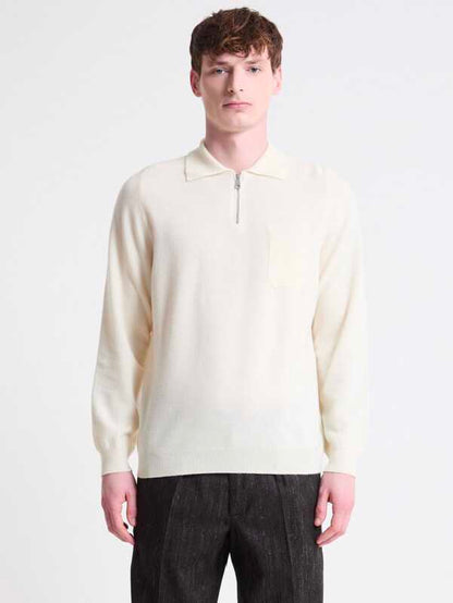AMARÀNTO Knitted Quarter Zip Sweater