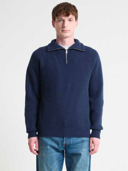 AMARÀNTO Knitted Quarter Zip Sweater