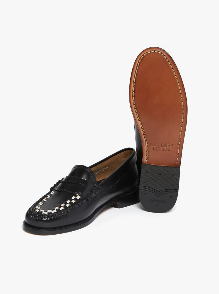 GH Bass Weejuns Penny Weave Loafers