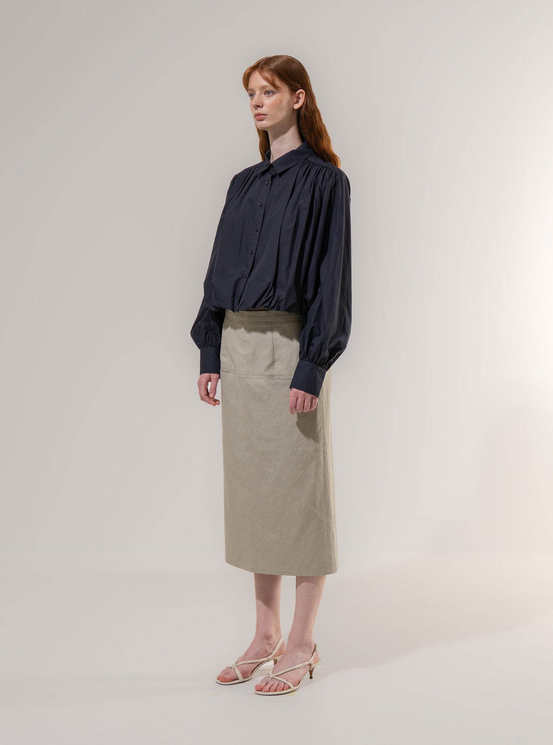Emin + Paul Bubble Hem Long Sleeve Shirt