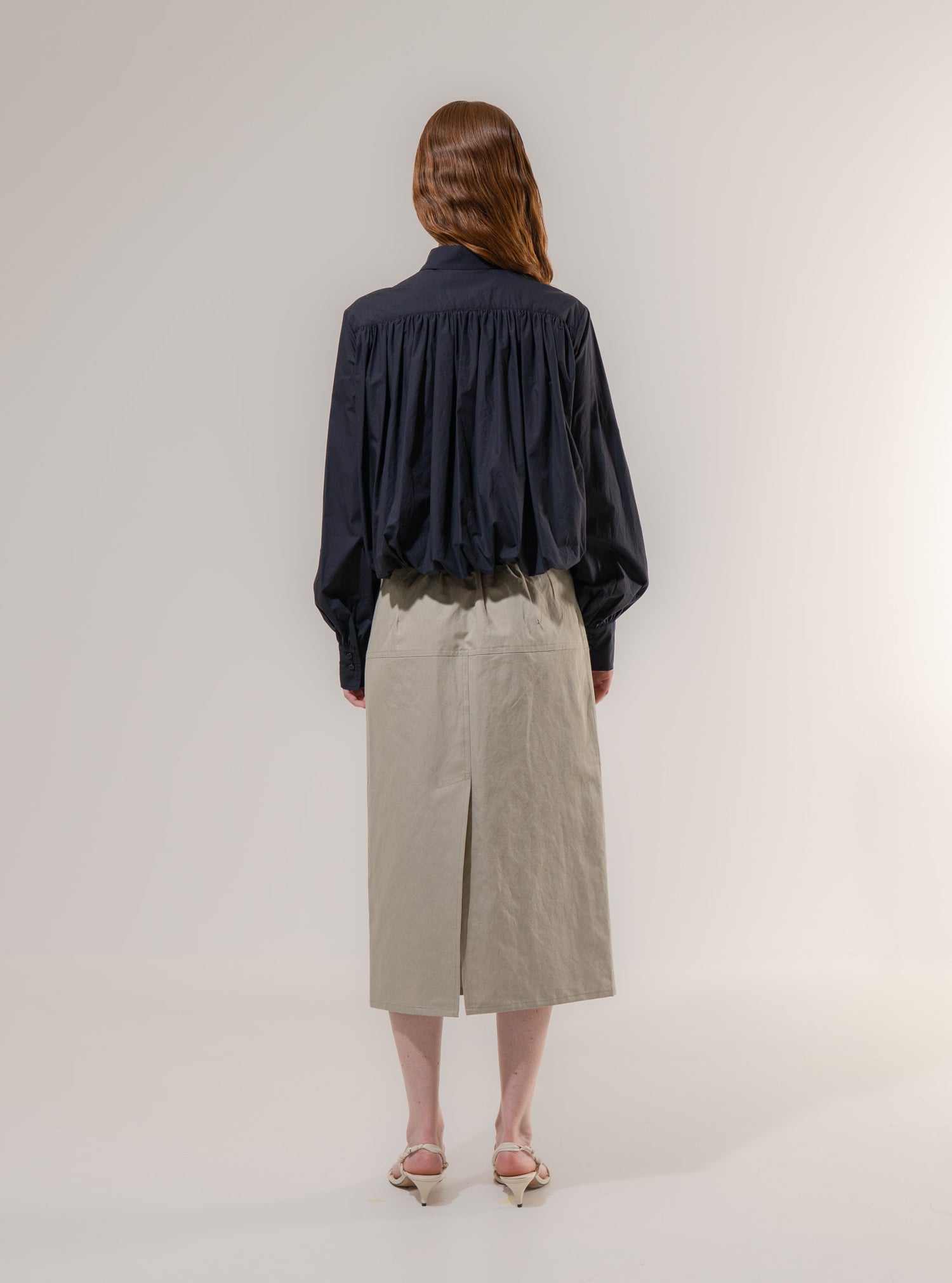Emin + Paul Bubble Hem Long Sleeve Shirt