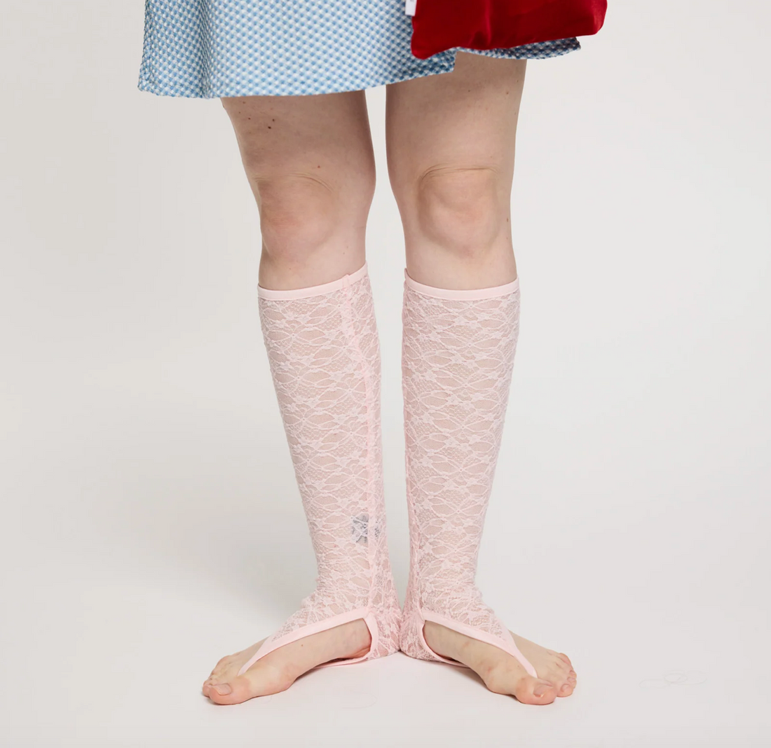 Simone Wild Lace Thong Socks