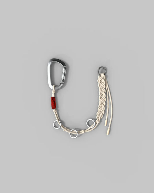 TOPOLOGIE Braided Keychain Off White