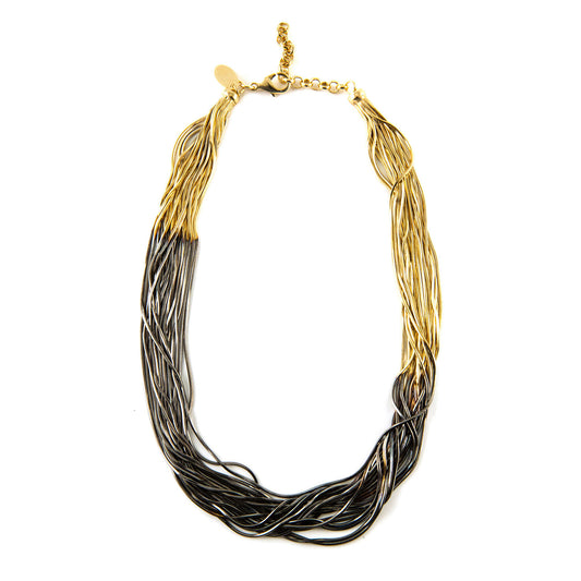 Iosselliani C825/12 AW Multiwires Ruthenium/Gold Necklace