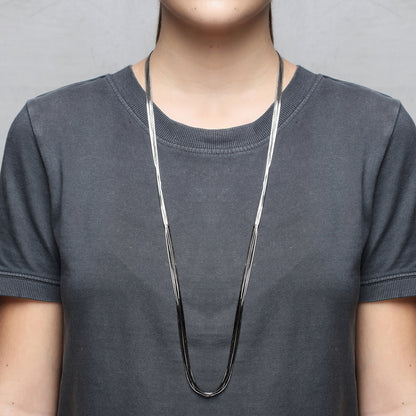 Iosselliani C945S/21 SS 5 Wires Silver Long necklace