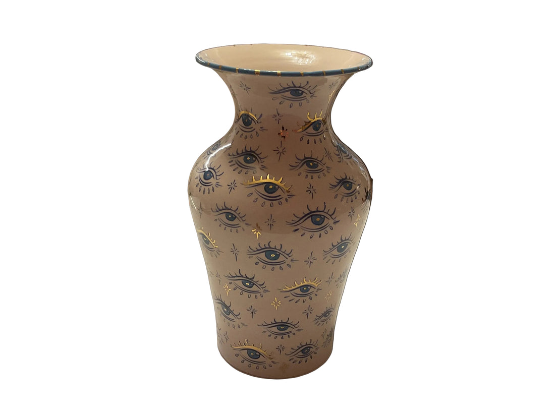 Feeling Good Inside Evil Eye Ceramic Vase