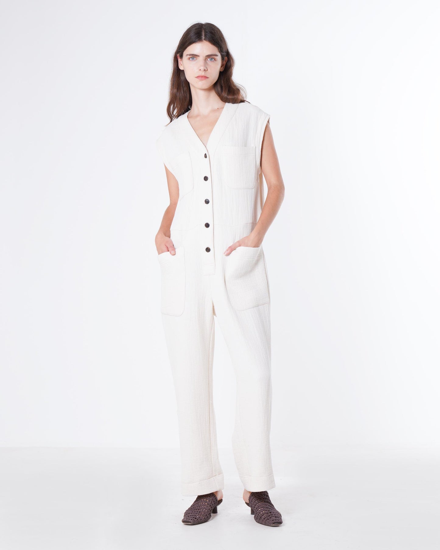 Emin + Paul Sleeveless Utility Jumpsuit DR3202