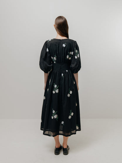 Emin + Paul V-Neck Volume Dress DR3303