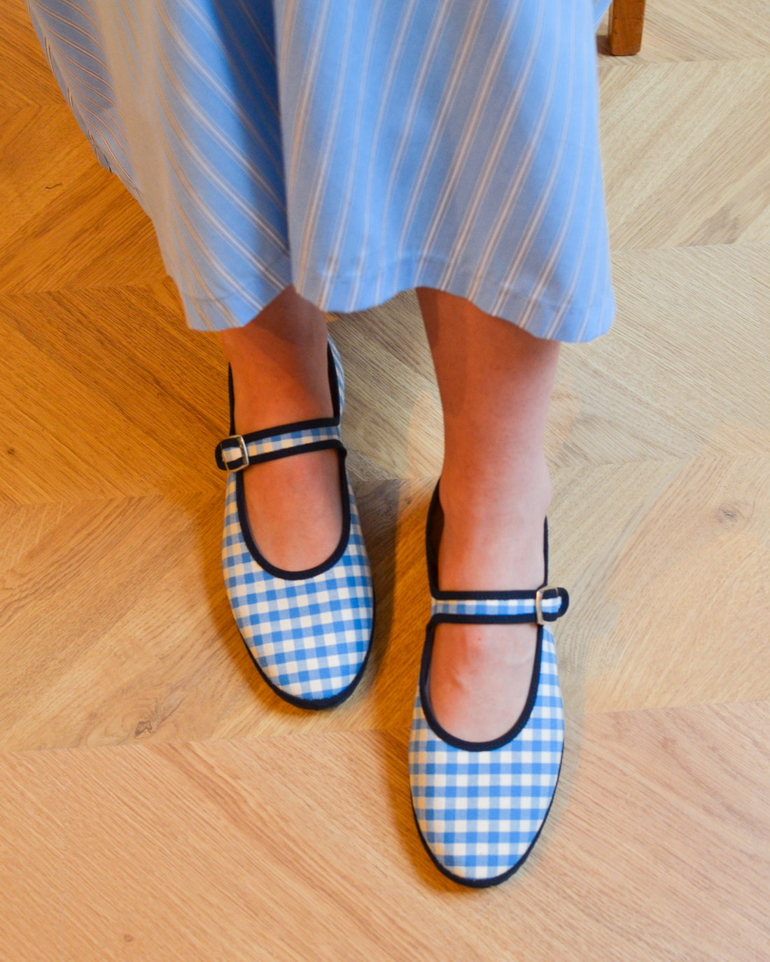 Drogheria Crivellini Papusse Soft Sky Gingham+Navy Fluo