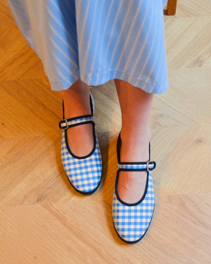 Drogheria Crivellini Papusse Soft Sky Gingham+Navy Fluo