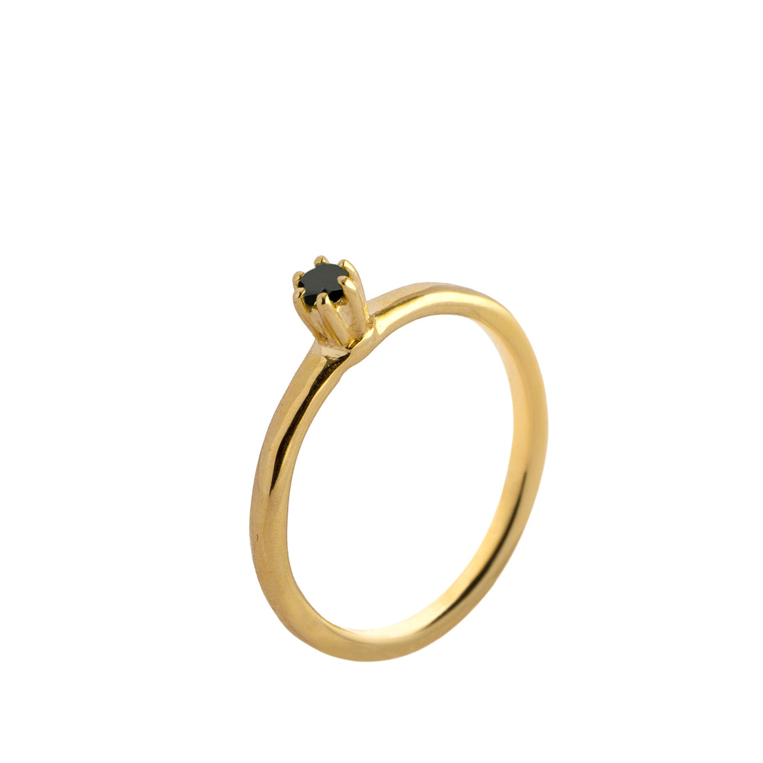 Iosselliani ER2/BD7 9K Gold &amp; Black Diamond Ring