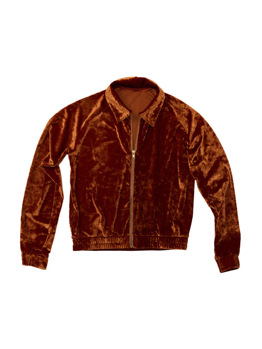 Simone Wild Crushed Velvet Blouson Jacket