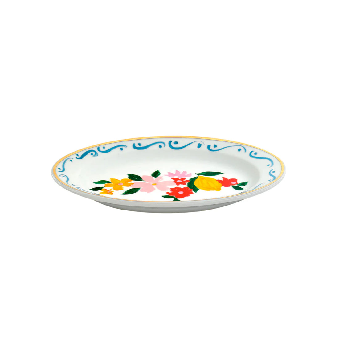 BITOSSI HOME Oval Tray Flowers and Lemons