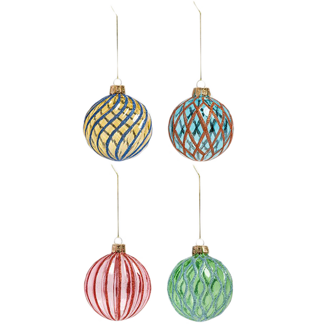&amp;Klevering Ornament Dash Set of 4