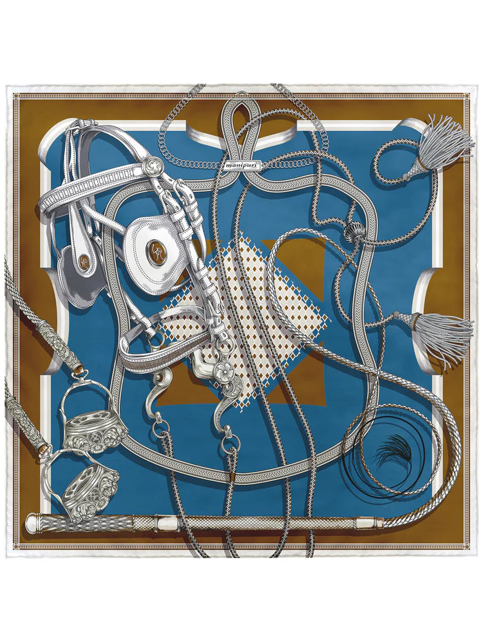 Manipuri Jockey 88x88 Turquoise Blue