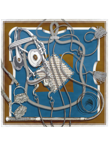 Manipuri Jockey 88x88 Turquoise Blue