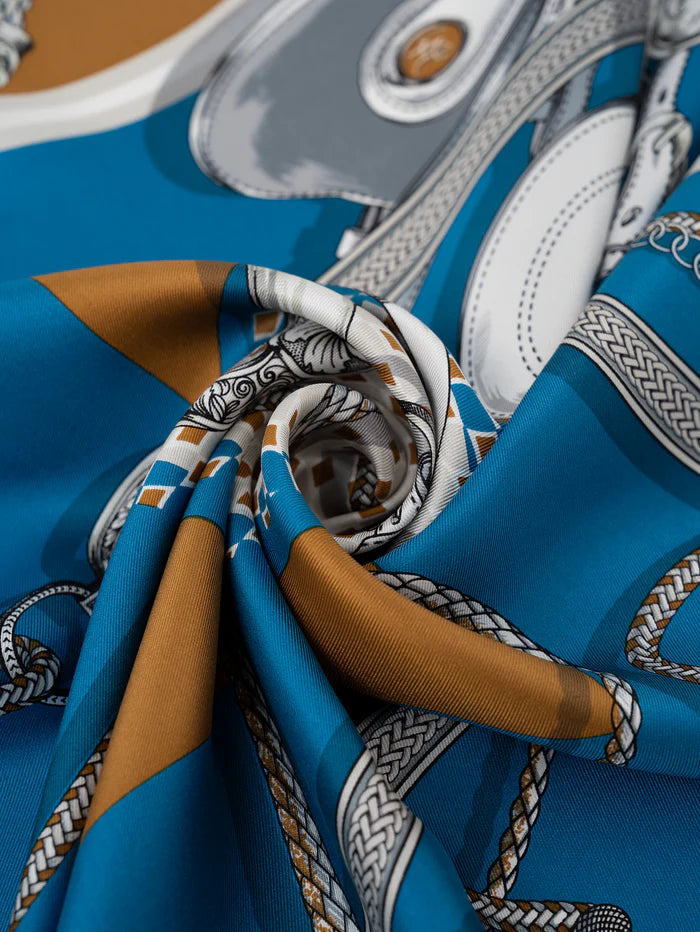 Manipuri Jockey 88x88 Turquoise Blue