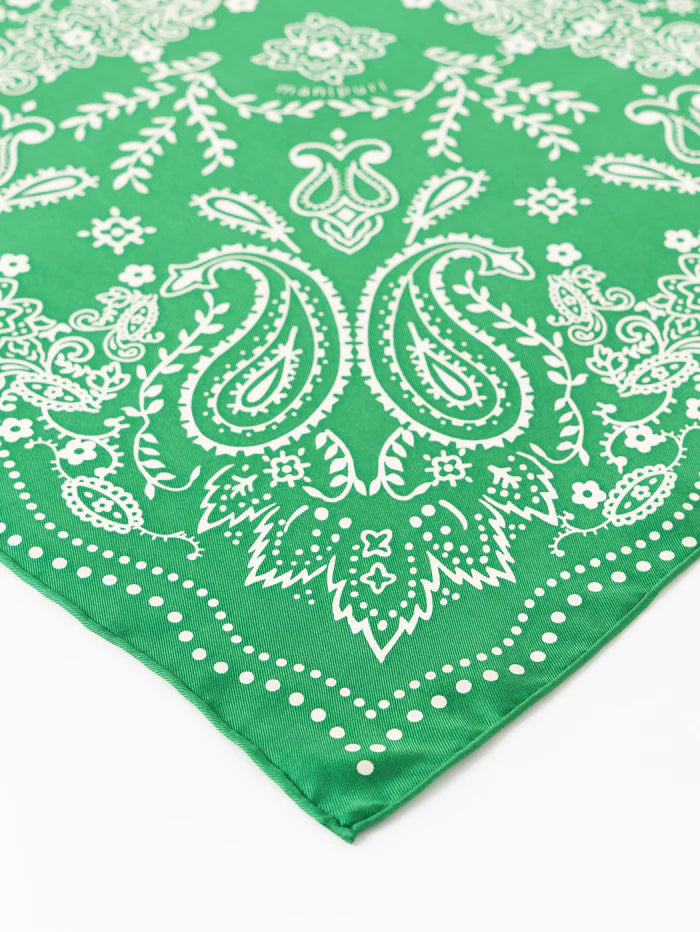 Manipuri Kaleido Bandana 88x88 Green