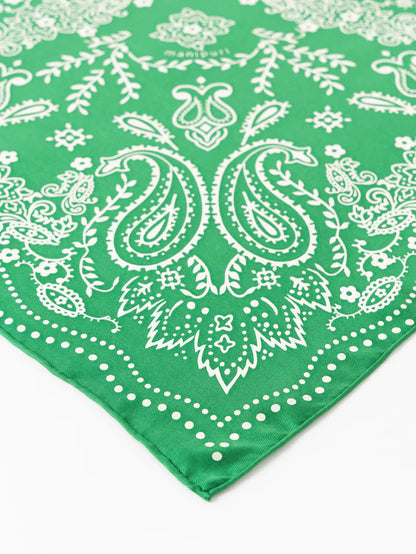 Manipuri Kaleido Bandana 88x88 Green