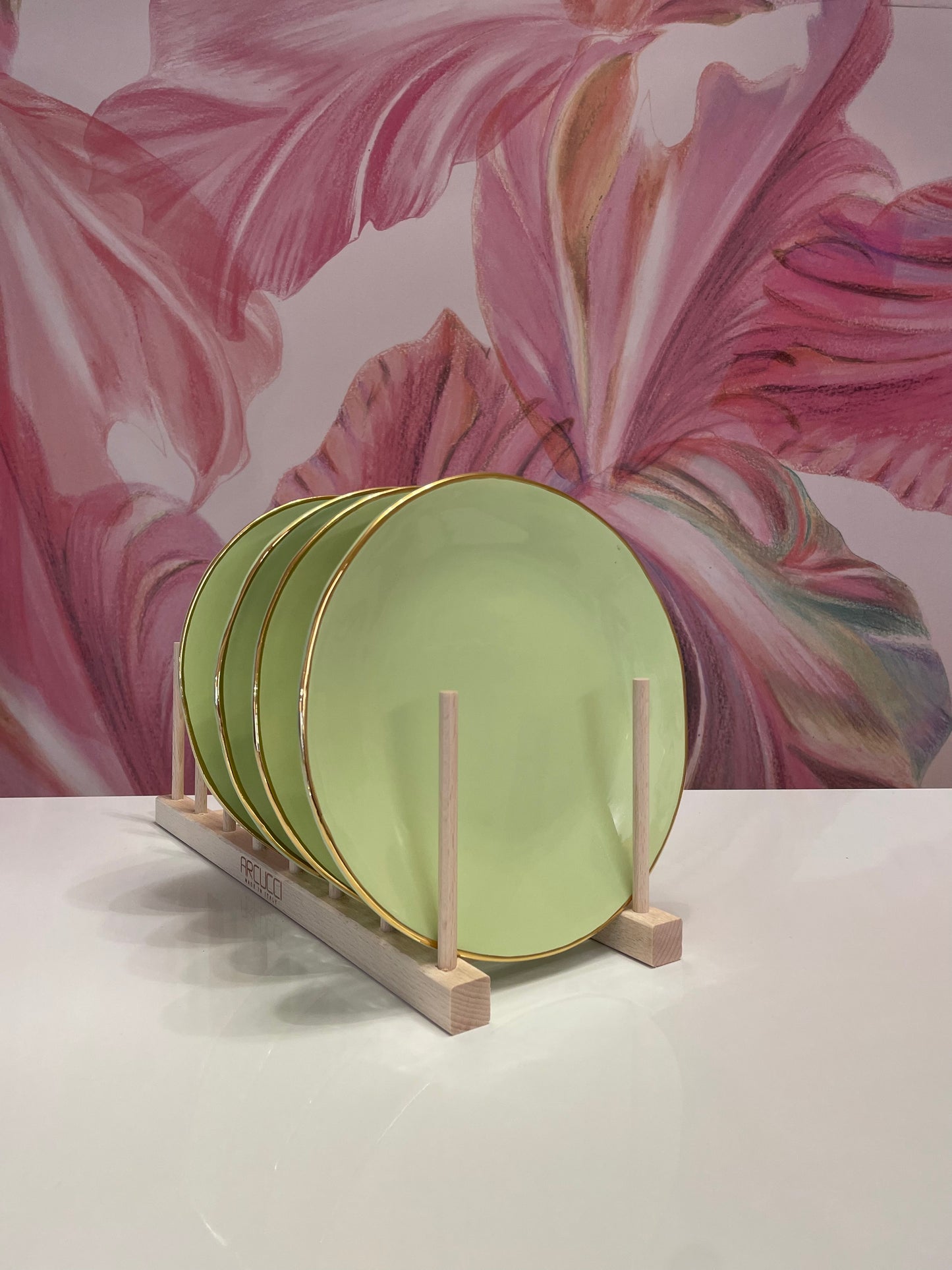 Arcucci Ceramic Dessert Plate Light Green