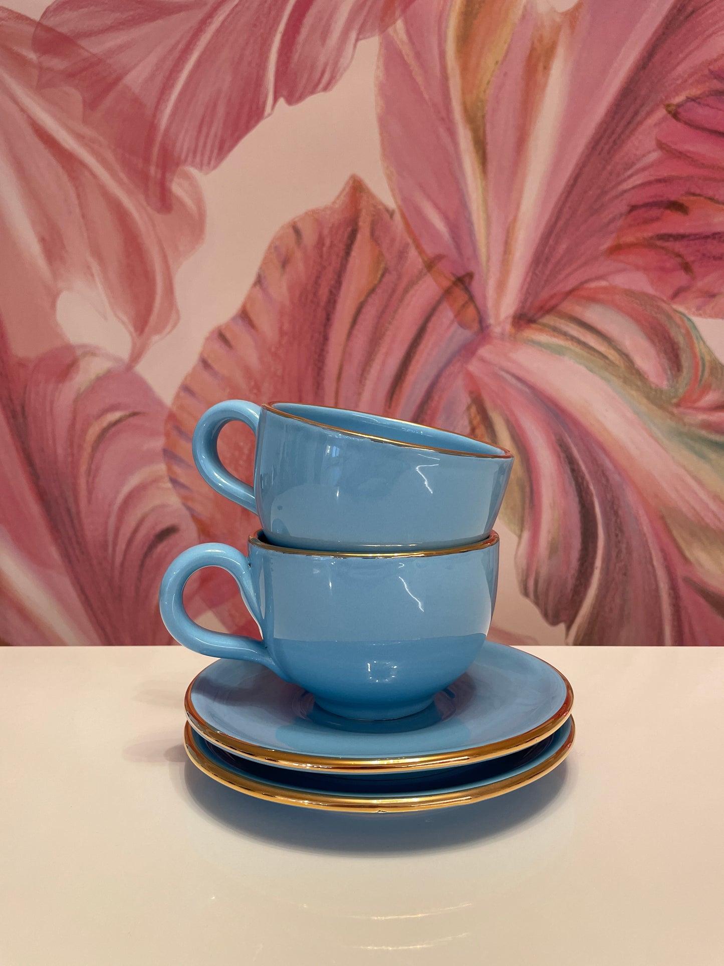 Arcucci Ceramic Breakfast Cup Light Blue