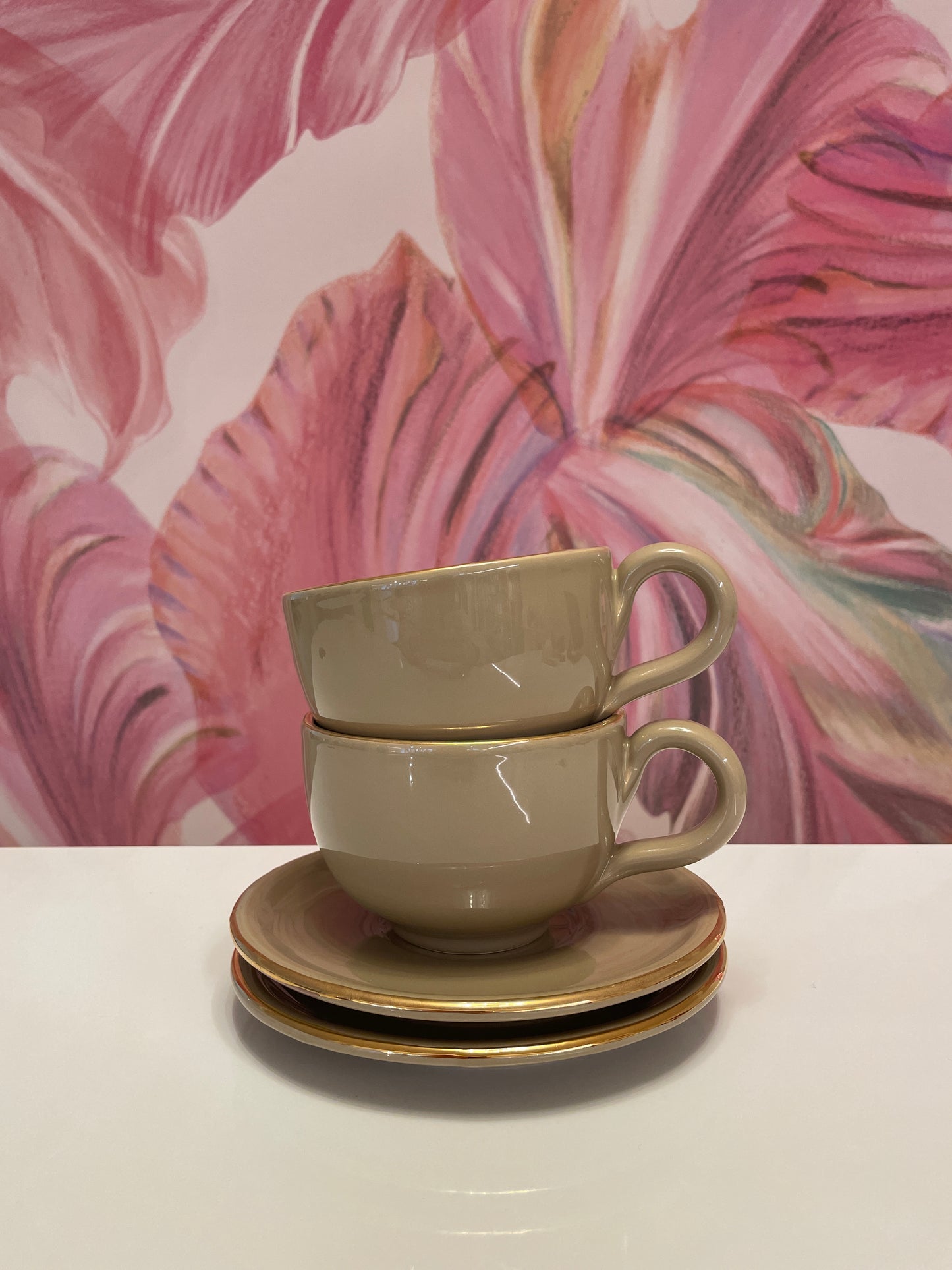 Arcucci Ceramic Breakfast Cup Taupe