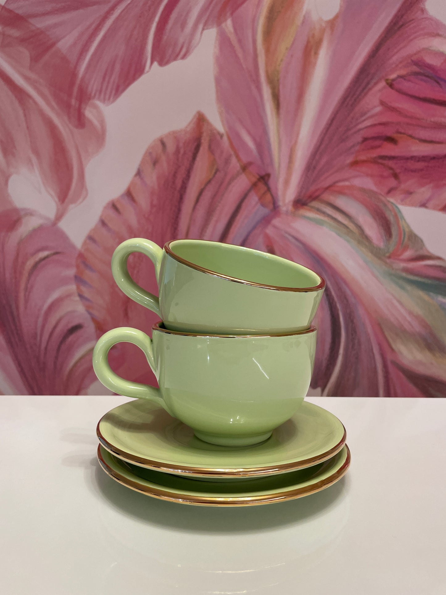 Arcucci Ceramic Breakfast Cup Light Green