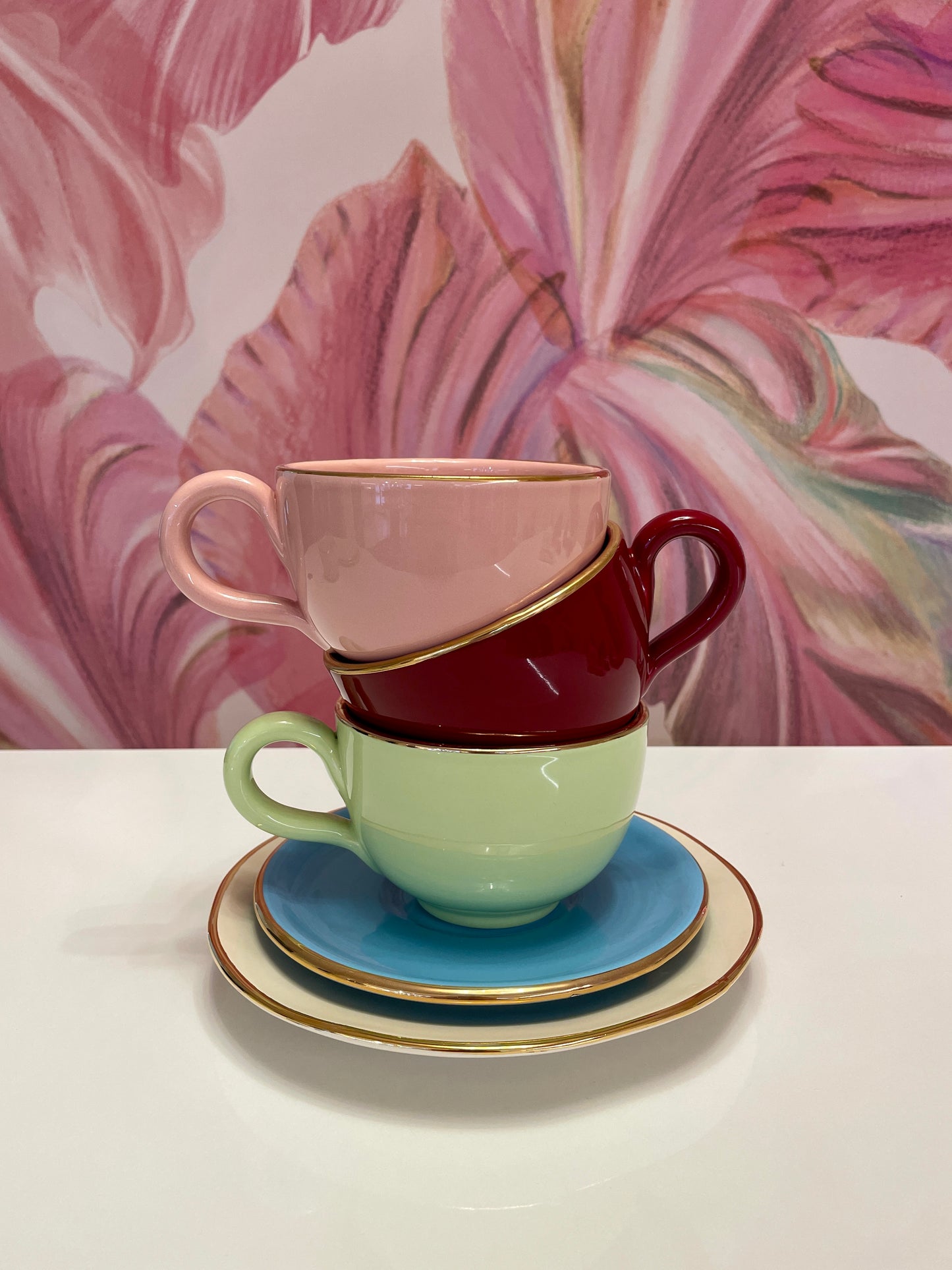 Arcucci Ceramic Breakfast Cup Pink