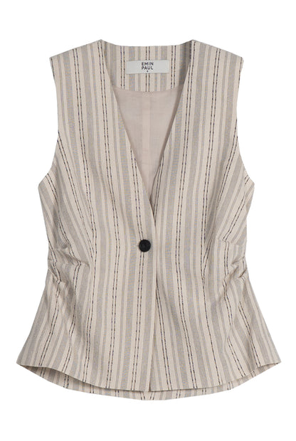 Emin + Paul Deep V Waist Tuck Vest