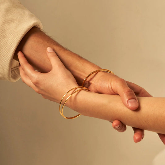 ALT Paris closed Spiral Bangle vermeil gold
