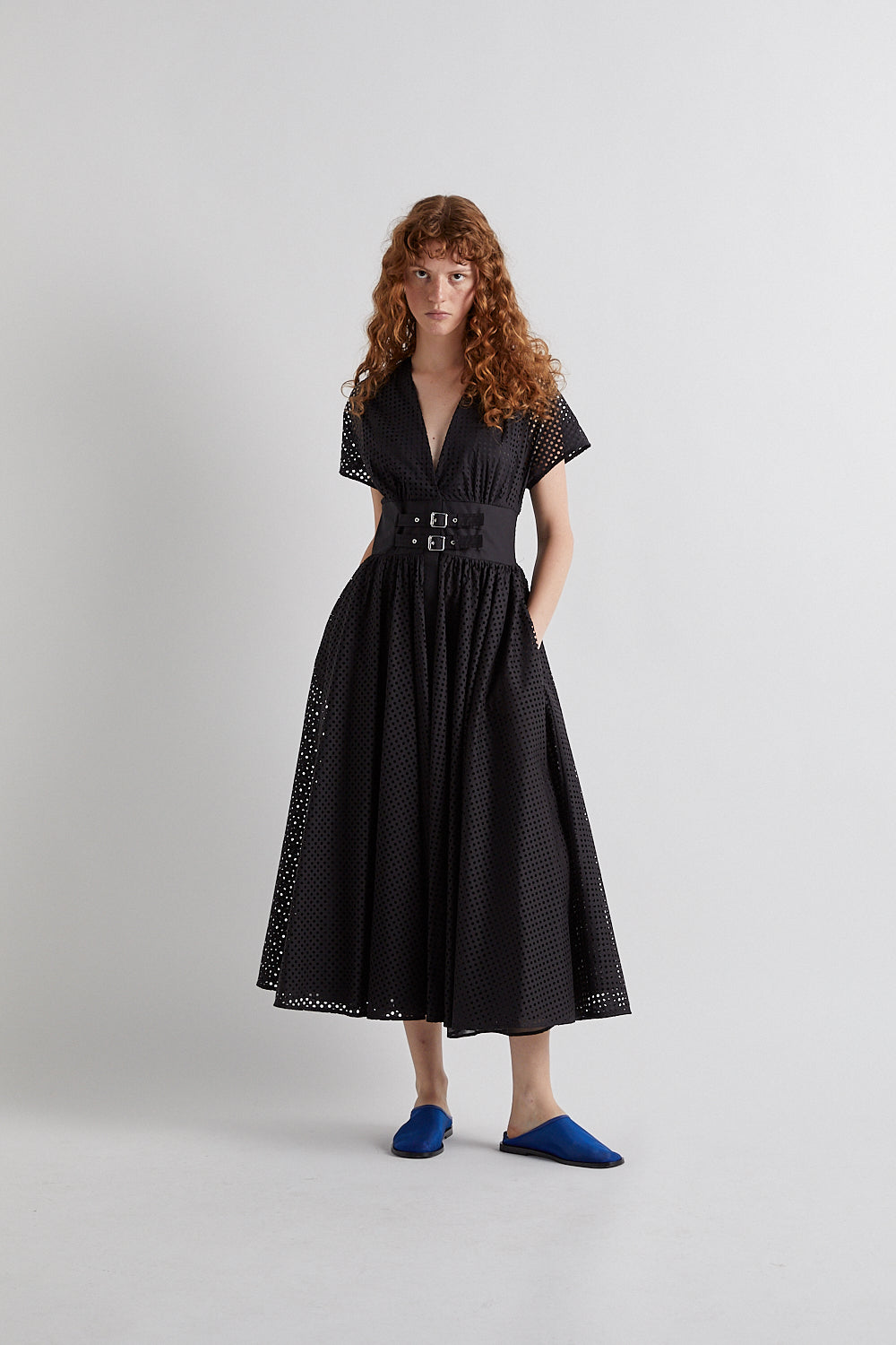 Meimeij Belted Net Dress
