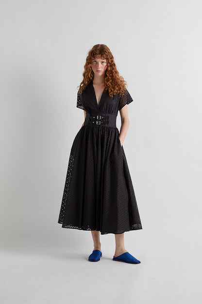 Meimeij Belted Net Dress