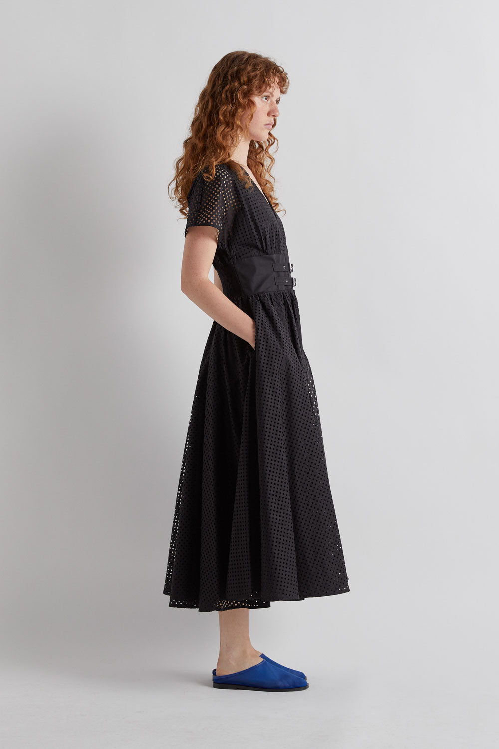 Meimeij Belted Net Dress