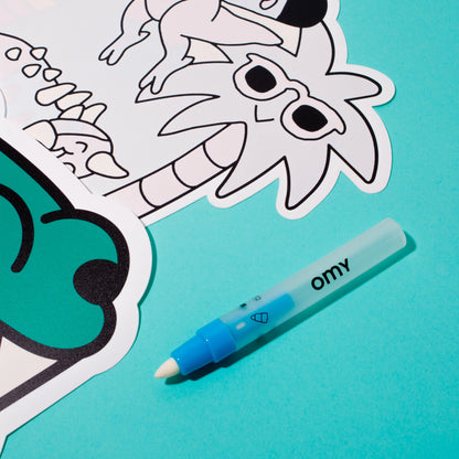 OMY DINOS - Water Coloring Placemats