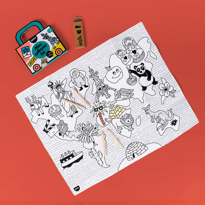 OMY Coloring Pocket - Atlas