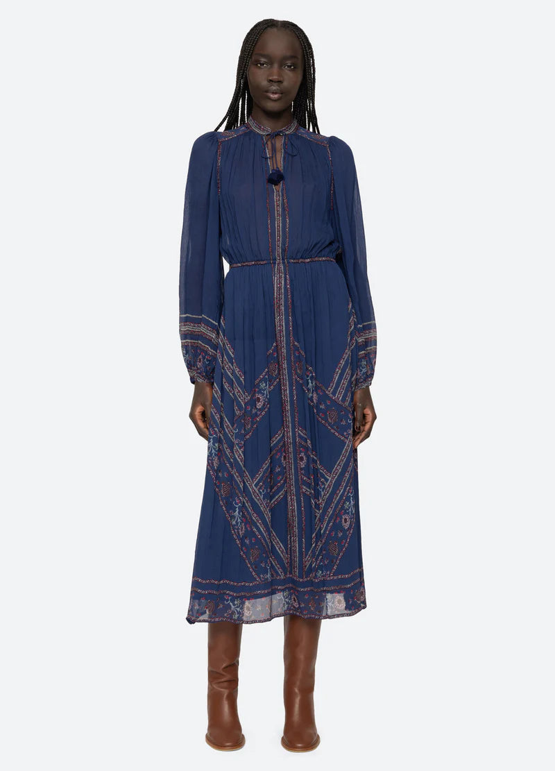 SEA NY Valeria Print Longsleeve Dress