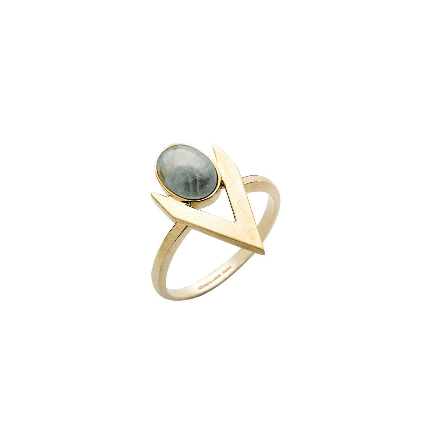 Iosselliani R039K/24 SS V Shape Stone Ring